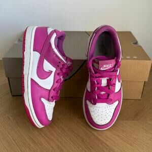 Nike Dunk Low PS “Active Fuchsia” Preschool Kids Sneakers- SZ 13 C